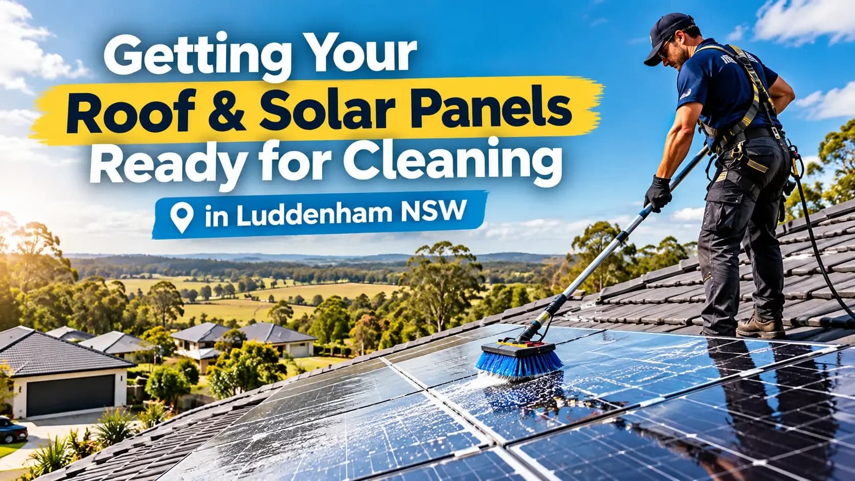 Getting your roof and solar panels ready for cleaning in Luddenham NSW